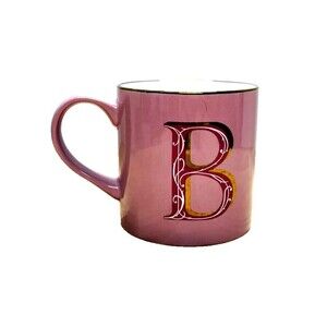 2019 opal house mug cup 3.75” coffee tea 16oz‎ initial B monogram stoneware
